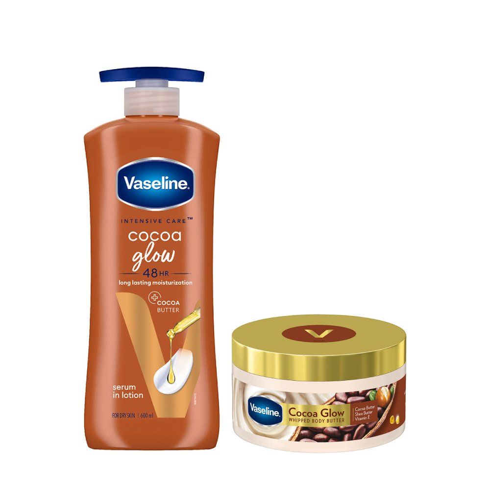 Vaseline Coco Body Lotion, 600ml + Body Butter, 180ml Combo, 2 pieces Buy at Indicrest