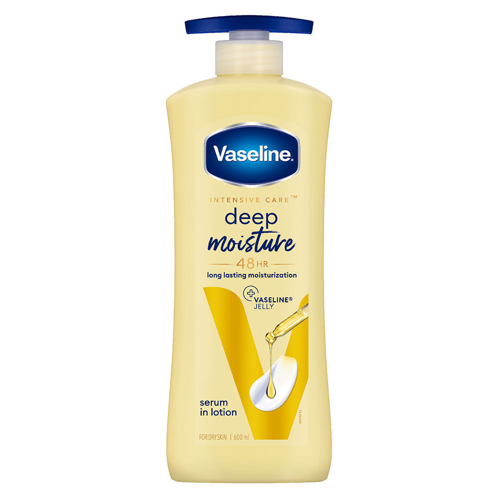 Vaseline Deep Moisture Body Lotion, 600ml + Butter Cream, 180ml Combo, 2 pieces Buy at Indicrest Image 2