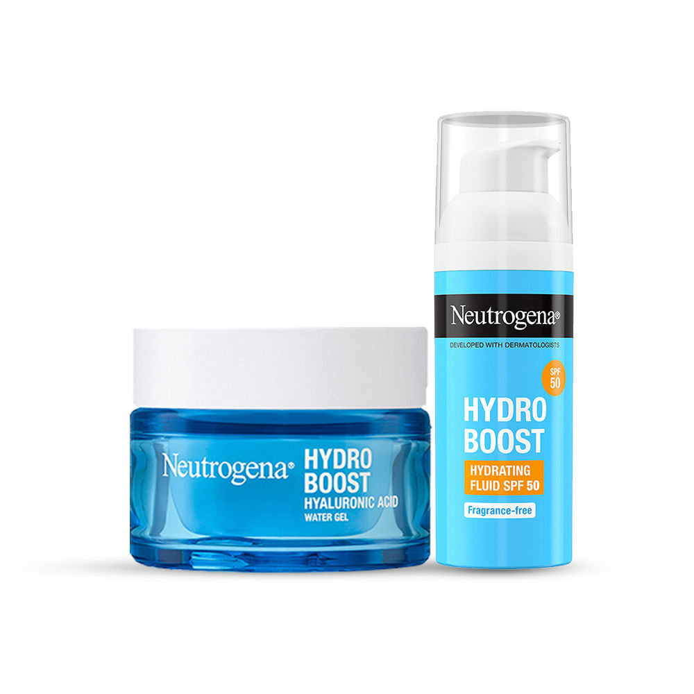 Neutrogena Hydro Boost Moisturizer 50g & Face Sunscreen Combo Spf 50+, Hyaluronic Acid & Niacinamide