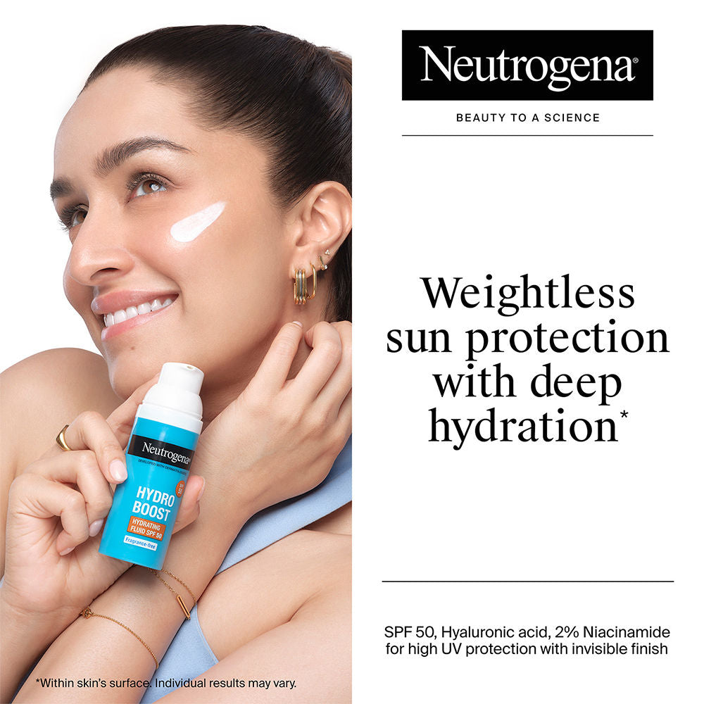 Neutrogena Hydro Boost Moisturizer 50g & Face Sunscreen Combo Spf 50+, Hyaluronic Acid & Niacinamide