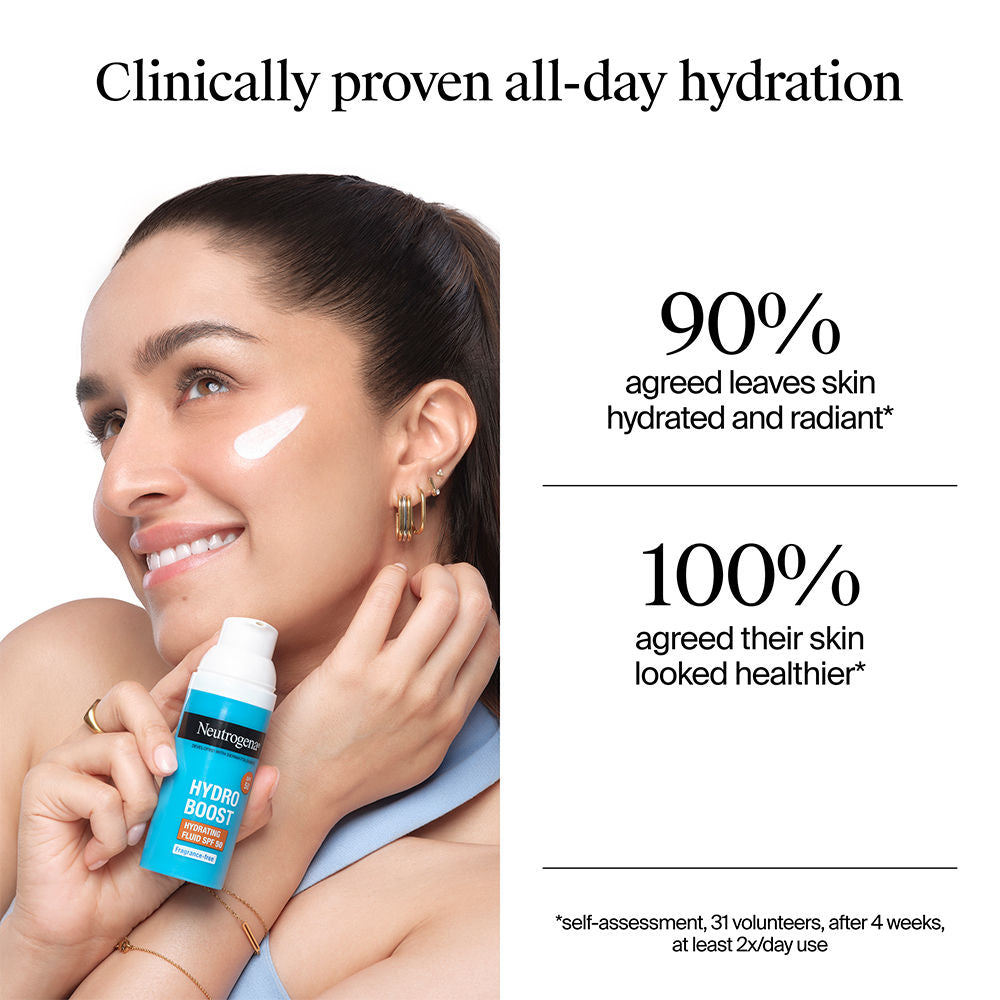 Neutrogena Hydro Boost Moisturizer 50g & Face Sunscreen Combo Spf 50+, Hyaluronic Acid & Niacinamide