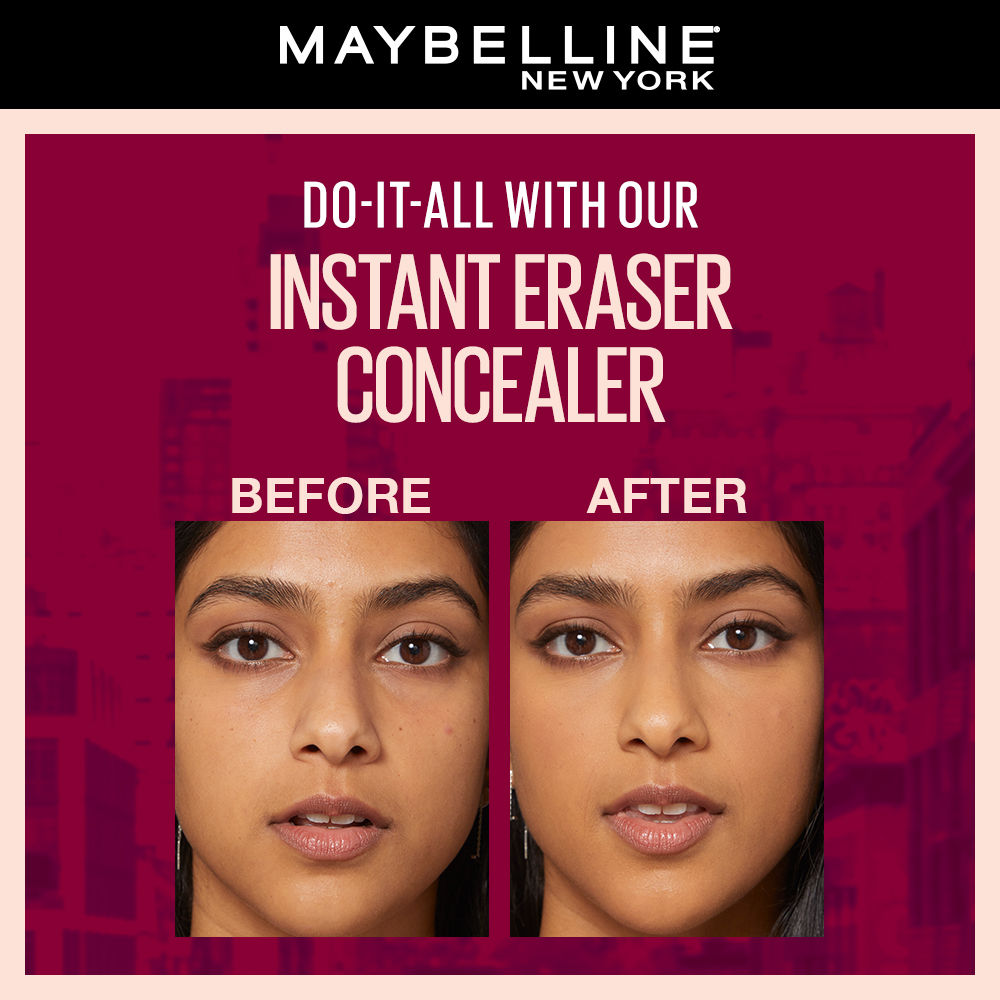 Maybelline New York Conceal & Wink With Instant Eraser Concealer - Caramel + Sky High Mascara Combo, 2 pieces Buy at Indicrest Image 4