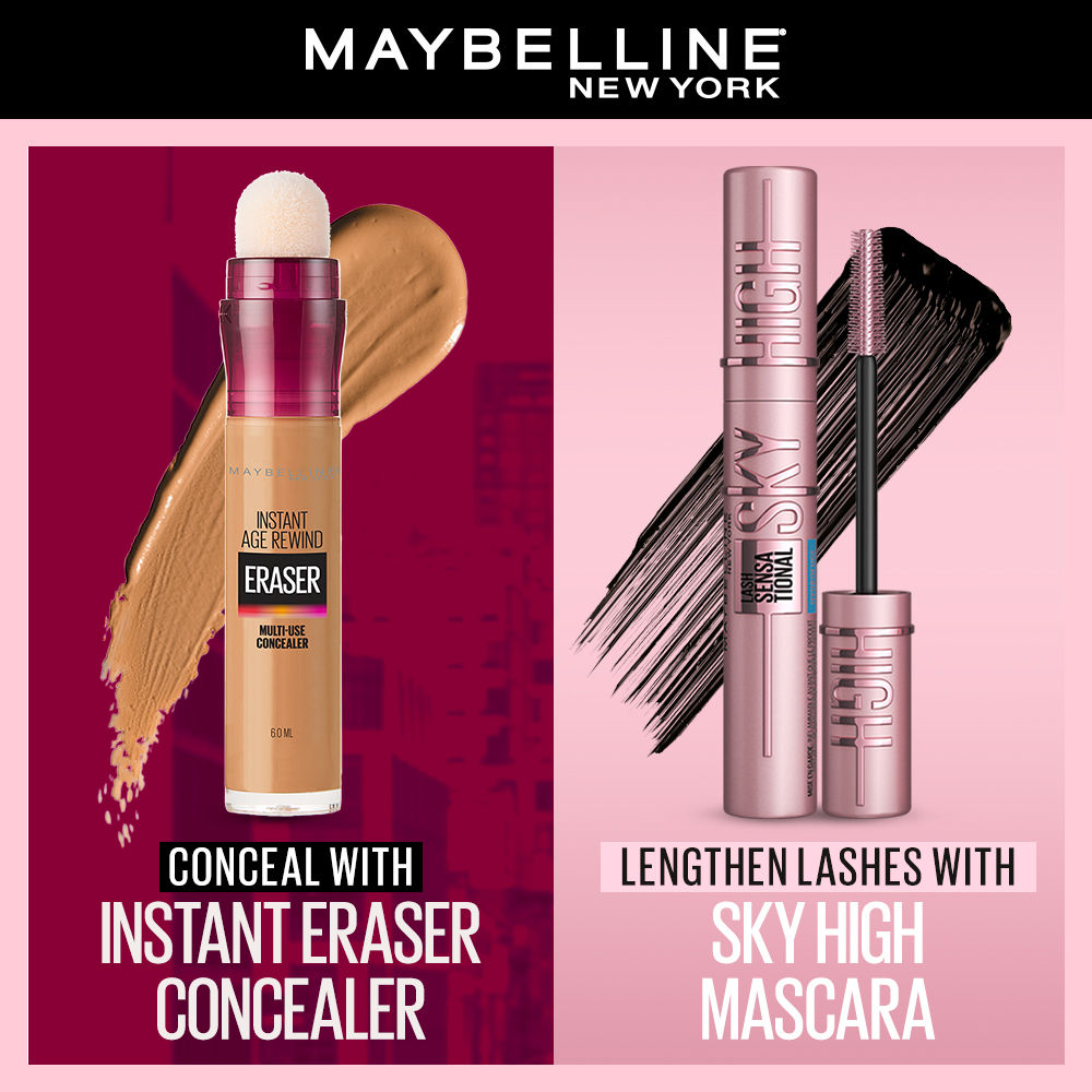 Maybelline New York Conceal & Wink With Instant Eraser Concealer - Caramel + Sky High Mascara Combo, 2 pieces Buy at Indicrest Image 6