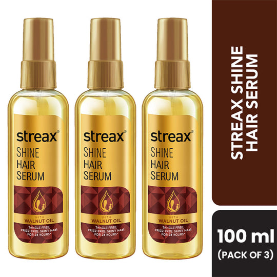 Streax Vitalized with Walnut Oil & Almond Oil For Dry & Frizzy Hair, Combo Pack, 3 pieces Buy at Indicrest