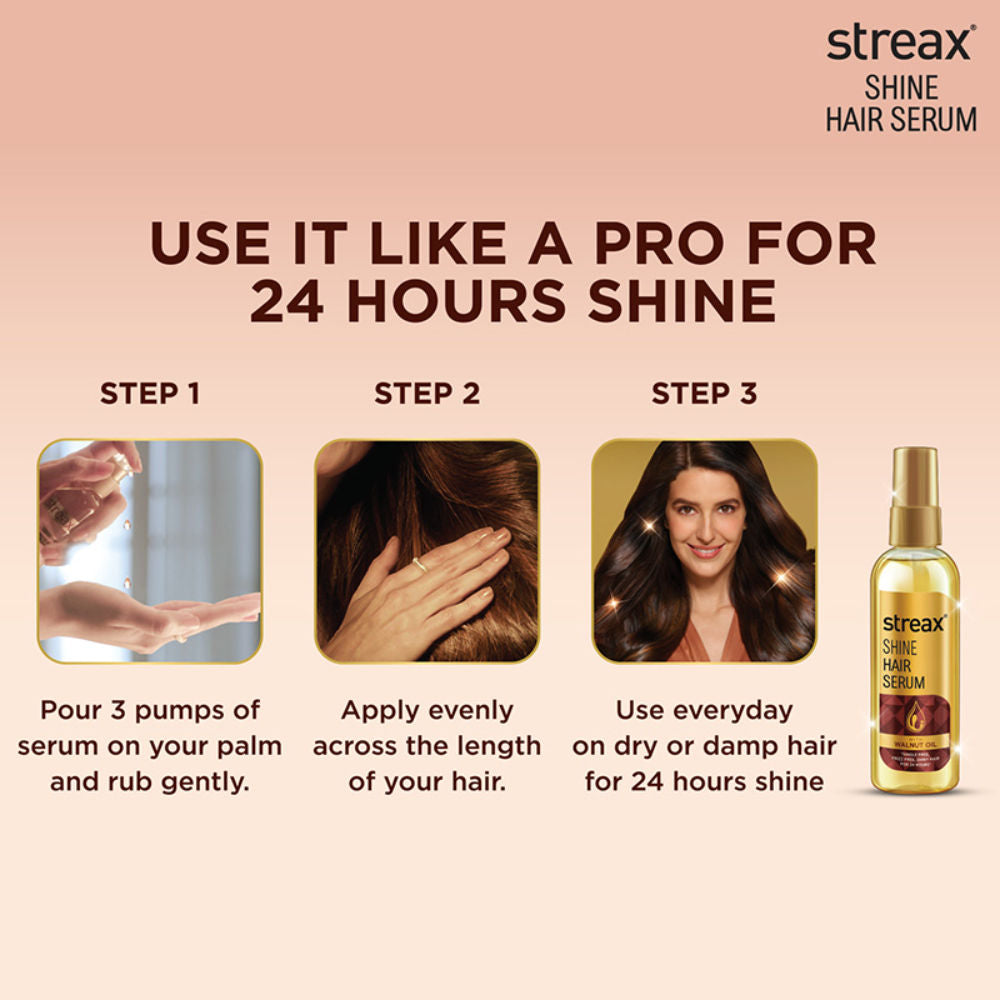 Streax Vitalized with Walnut Oil & Almond Oil For Dry & Frizzy Hair, Combo Pack, 3 pieces Buy at Indicrest Image 5