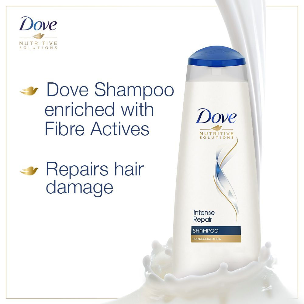 Dove Intense Repair Shampoo + Damage Solutions Intense Repair Conditioner, 650ml Buy at Indicrest Image 3