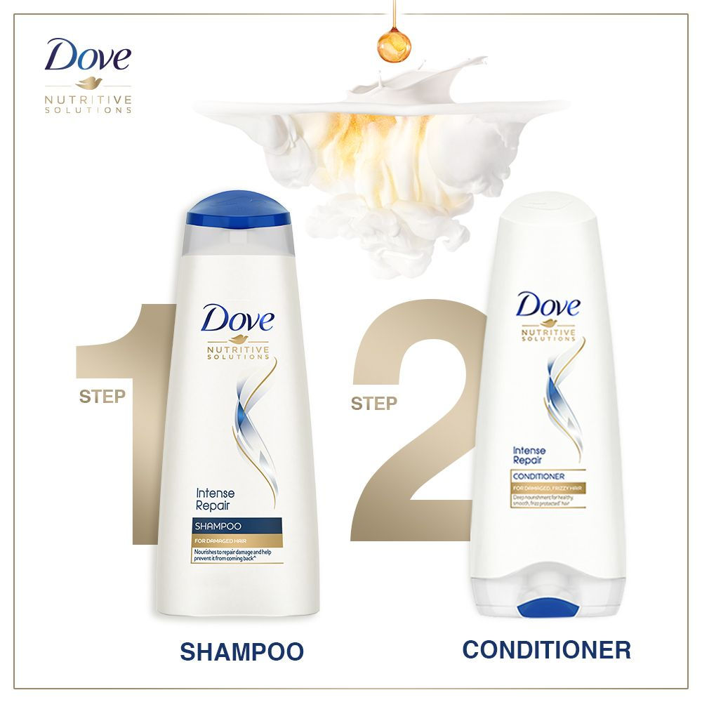 Dove Intense Repair Shampoo + Damage Solutions Intense Repair Conditioner, 650ml Buy at Indicrest Image 5
