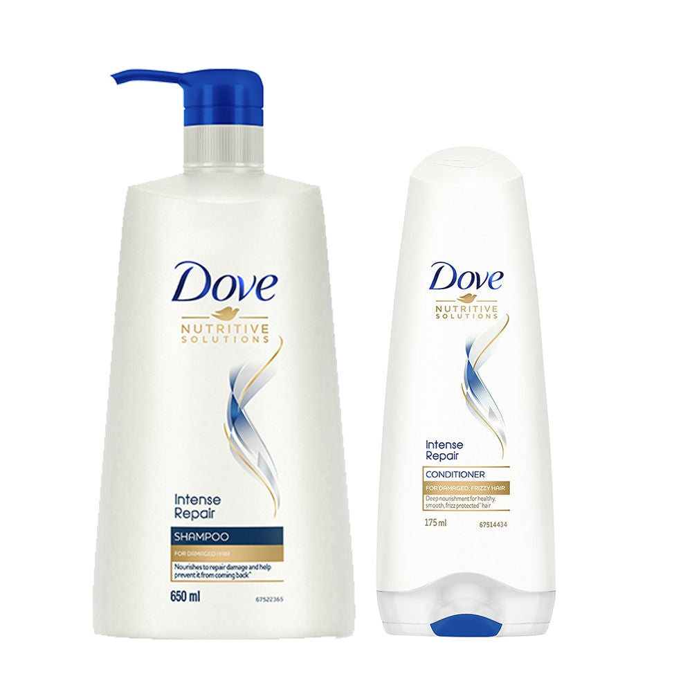 Dove Intense Repair Shampoo + Damage Solutions Intense Repair Conditioner, 650ml Buy at Indicrest Image 6