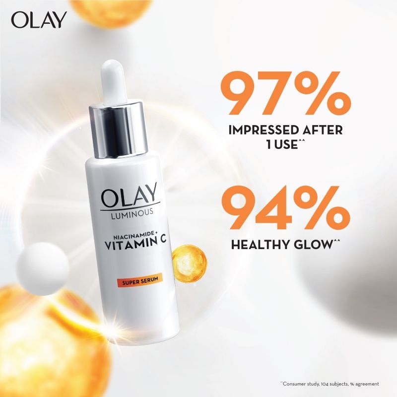 Olay Vitamin C Kit - Super Serum, 30ml With Free Cleanser, Reduces 5 Years Of Stubborn Dark Spots, 100ml Combo, 30ml+100g Buy at Indicrest Image 7