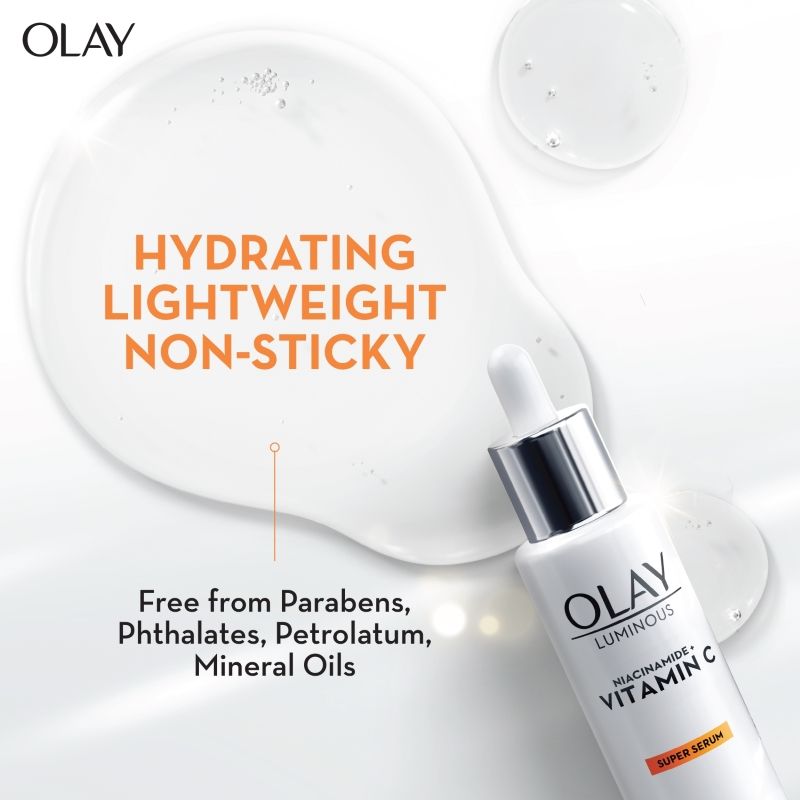 Olay Vitamin C Kit - Super Serum, 30ml With Free Cleanser, Reduces 5 Years Of Stubborn Dark Spots, 100ml Combo, 30ml+100g Buy at Indicrest Image 8