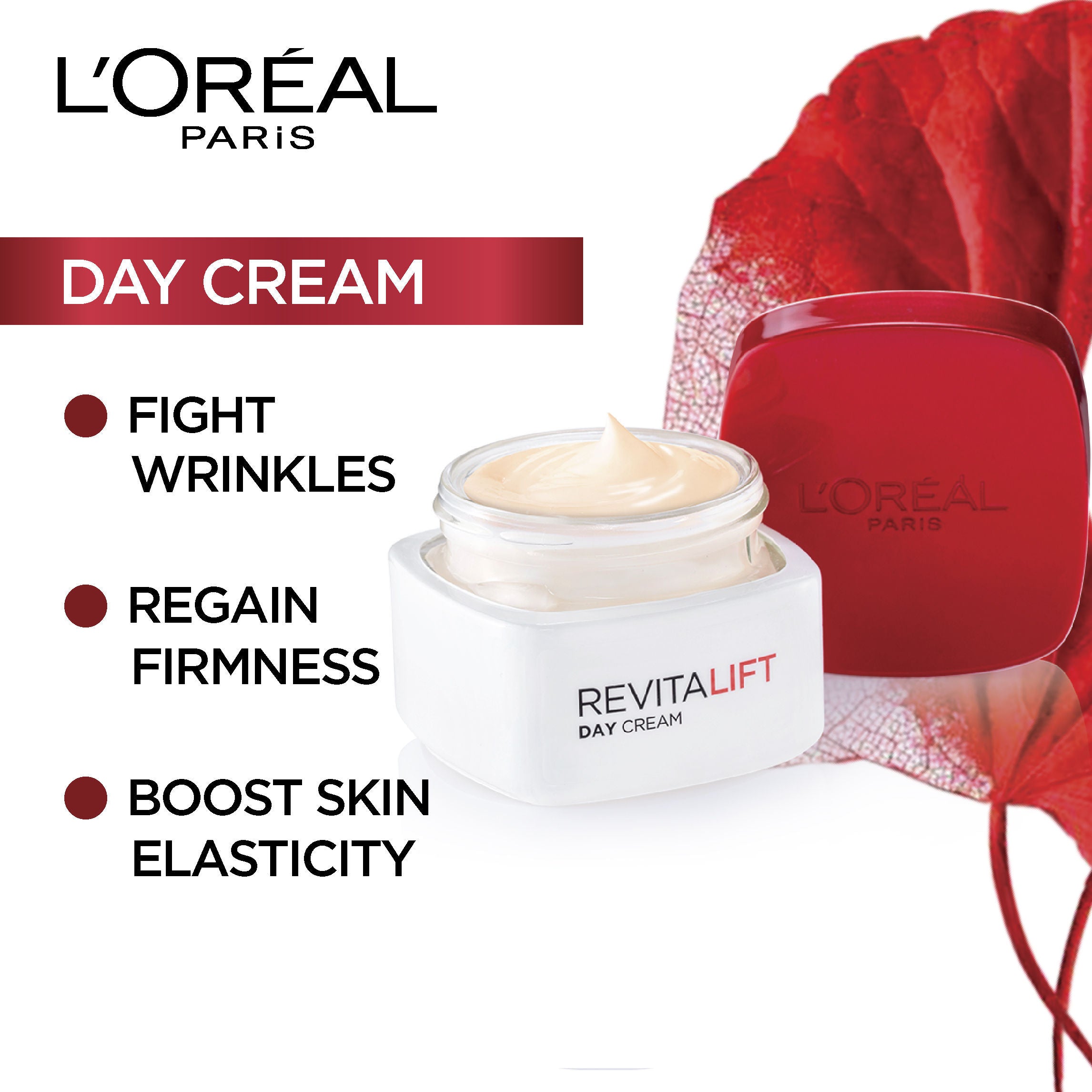 L'Oreal Paris Revitalift Anti-Wrinkles + Radiance Moisturizing Cream Day SPF 35 PA++, 50ml Buy at Indicrest Image 3