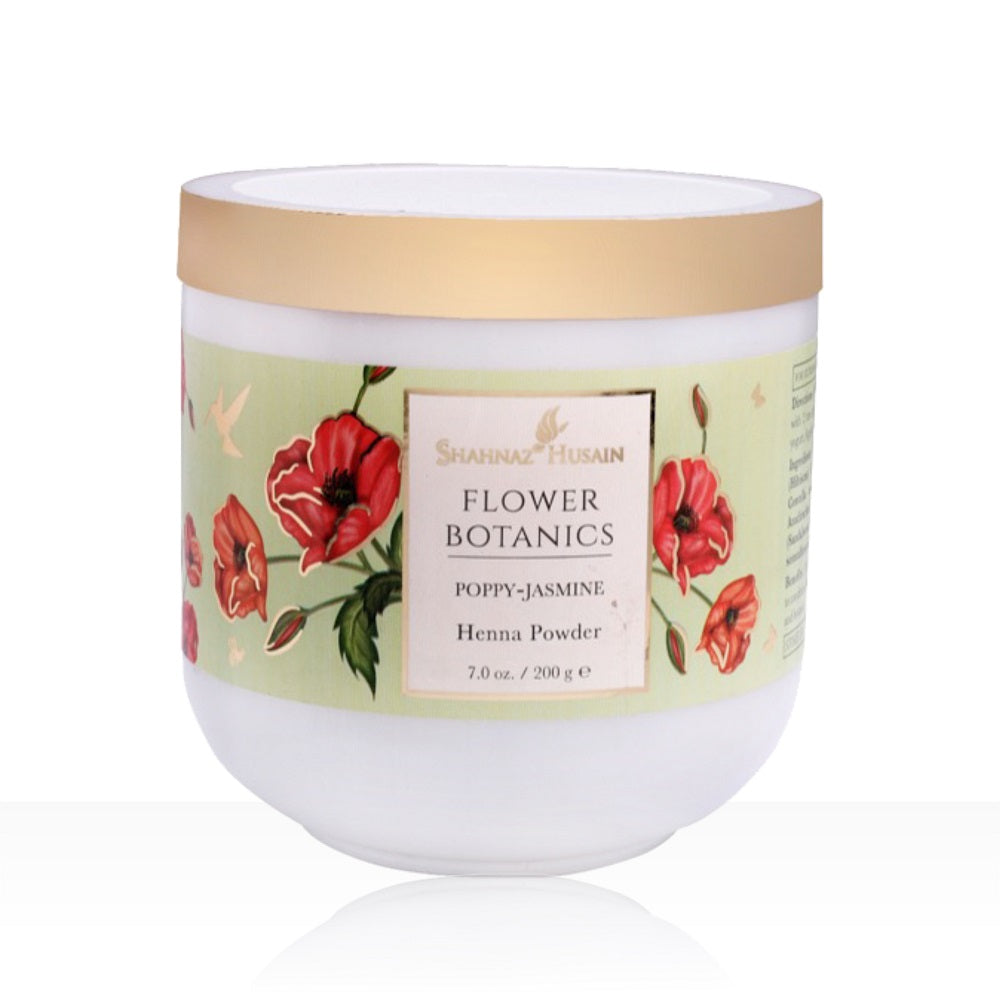 Shahnaz Husain Flower Botanics, Poppy-Jasmine Henna Powder, 200g - Buy from Indicrest