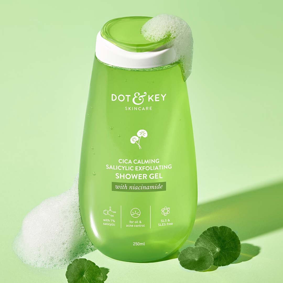 Dot & Key Cica + 1% Salicylic Acid Exfoliating Shower Gel, 250ml