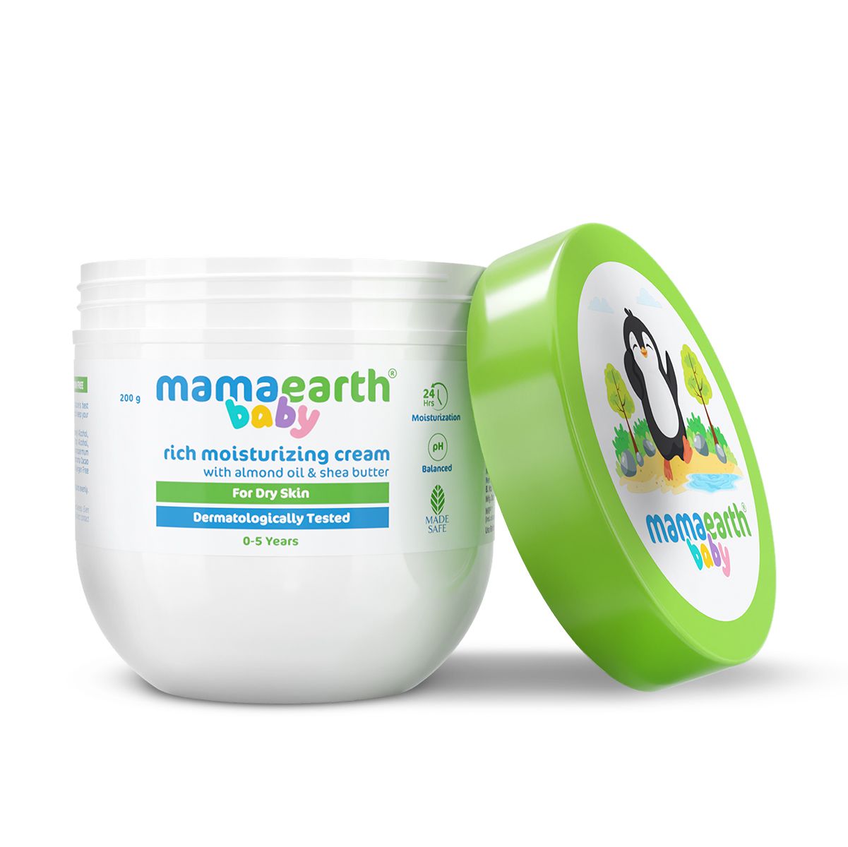 Mamaearth Rich Moisturizing Cream With Almond Oil & Shea Butter For Dry Skin, 200g - Image 2 - Buy from Indicrest