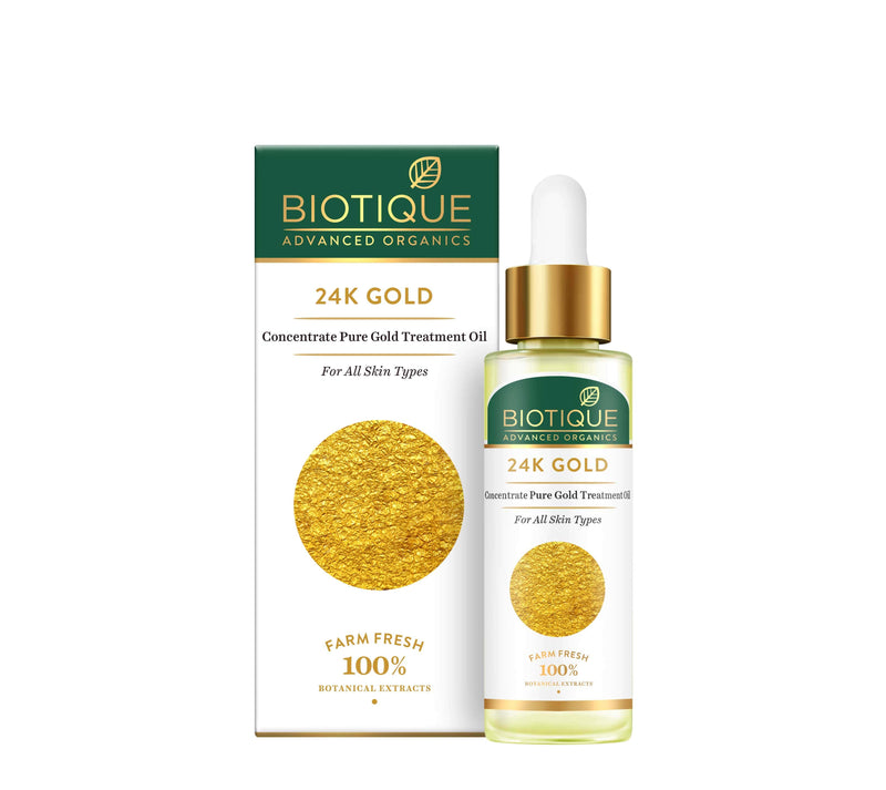 Biotique 24K Gold Treatment Oil Concentrate Pure Gold, 30ml - Buy from Indicrest