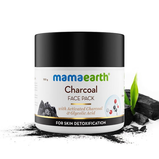 Mamaearth Charcoal Face Pack with Activated Charcoal and Glycolic Acid for Skin Detoxification, 100g - Buy from Indicrest