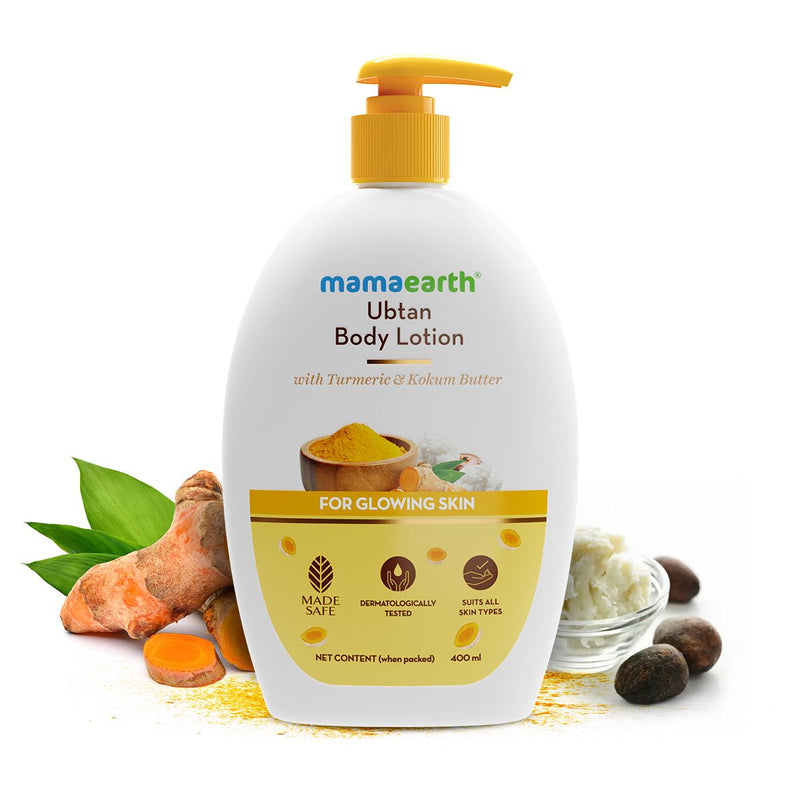 Mamaearth Ubtan Body Lotion with Turmeric and Kokum Butter for Glowing Skin, 400ml - Buy from Indicrest