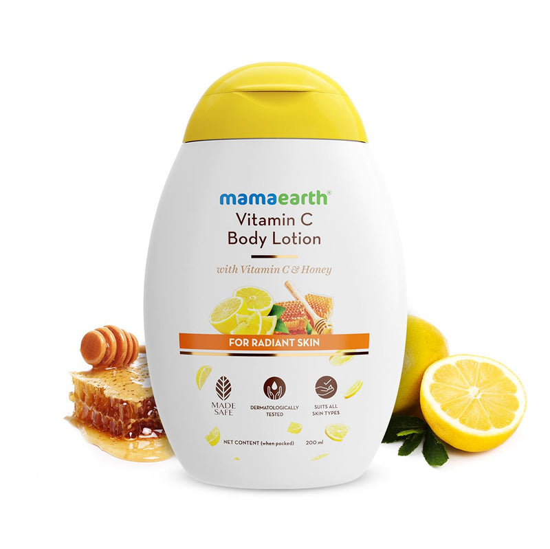 Mamaearth Vitamin C Body Lotion with Vitamin C & Honey for Radiant Skin, 200ml - Buy from Indicrest