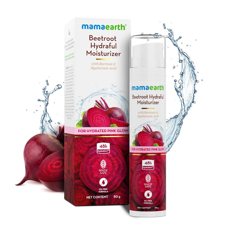 Mamaearth Beetroot Hydraful Moisturizer With Beetroot & Hyaluronic Acid, 50g - Buy from Indicrest