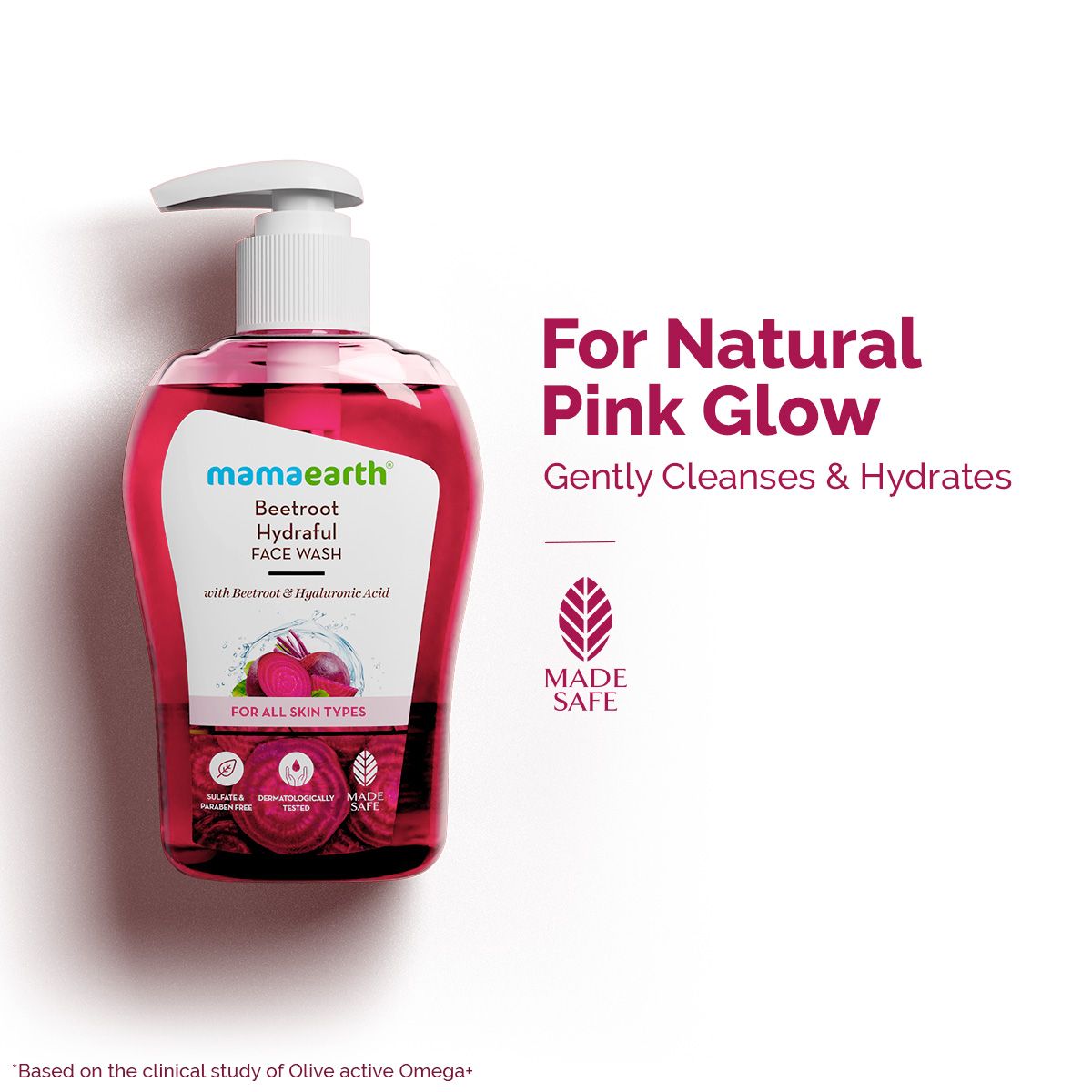 Mamaearth Beetroot Hydraful Face Wash With Beetroot & Hyaluronic Acid, 250ml - Buy from Indicrest