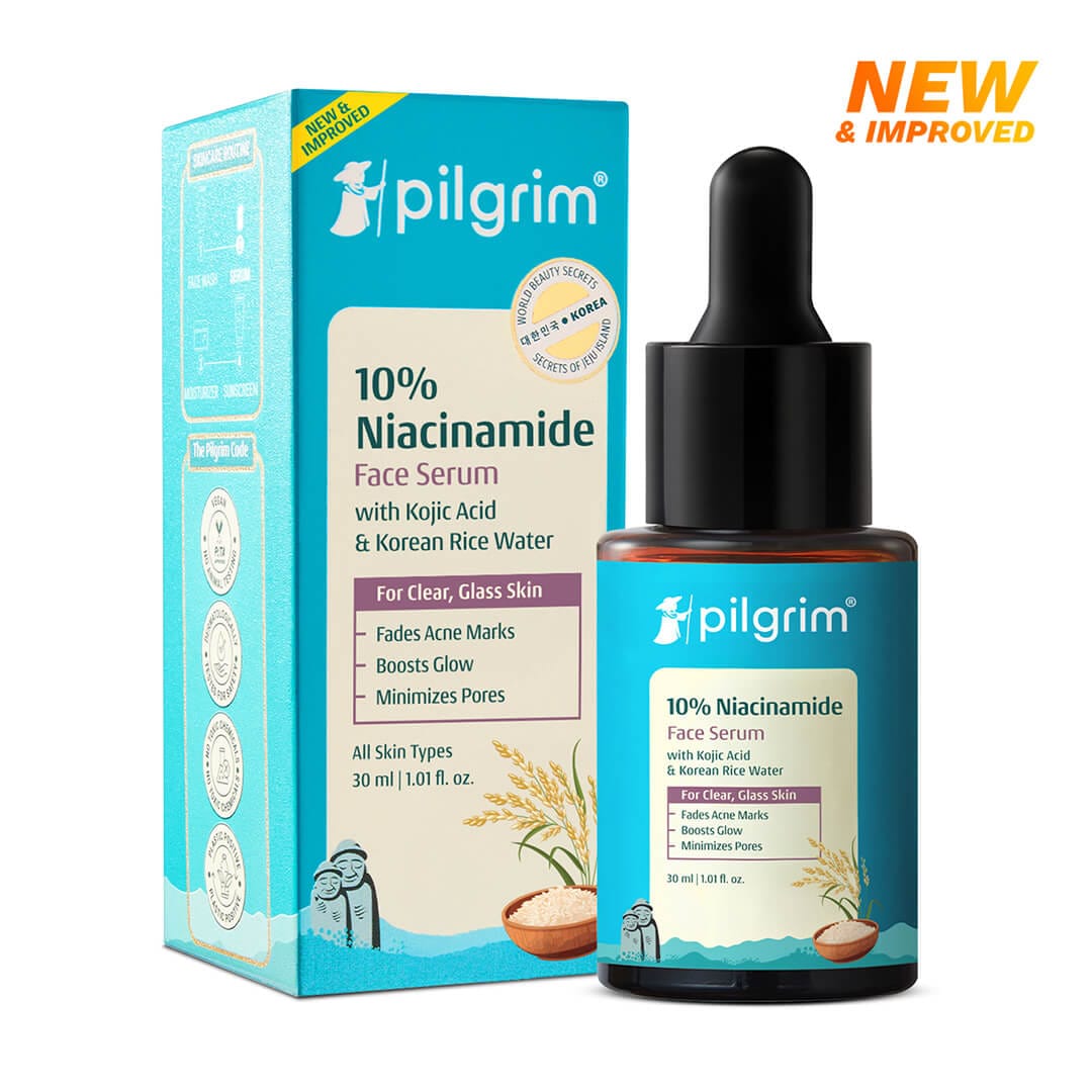 Pilgrim 10% Niacinamide Face Serum With Kojic Acid & Korean Rice Water, 30ml - Buy from Indicrest