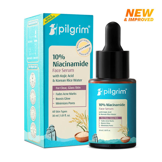 Pilgrim 10% Niacinamide Face Serum With Kojic Acid & Korean Rice Water, 30ml - Buy from Indicrest