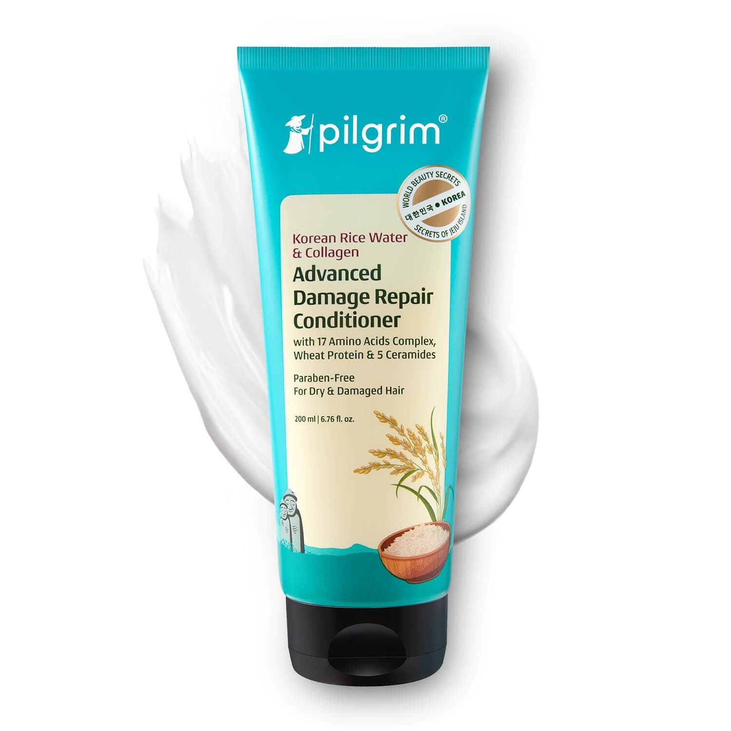 Pilgrim Korean Rice Water & Collagen Advanced Damage Repair Conditioner, 200ml - Buy from Indicrest