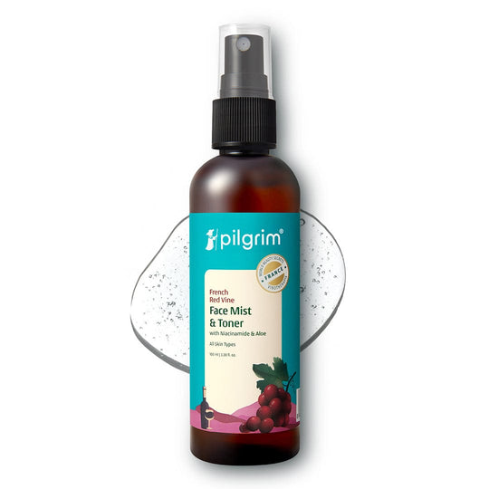 Pilgrim Red Vine Face Mist & Toner with Niacinamide (Vit. B3) & Aloe, 100ml - Buy from Indicrest