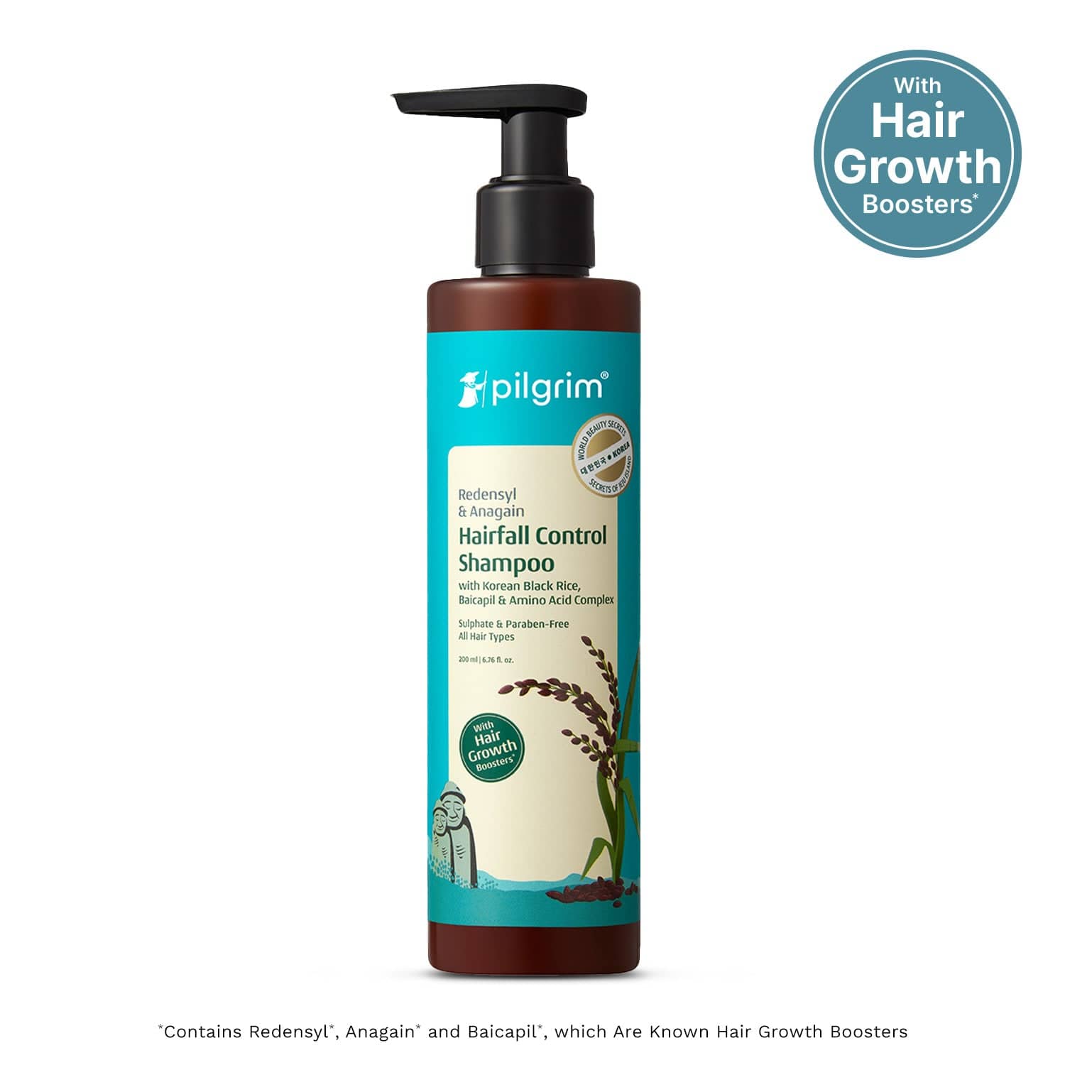 Pilgrim Redensyl & Anagain Hairfall Control Shampoo, 200ml - Buy from Indicrest
