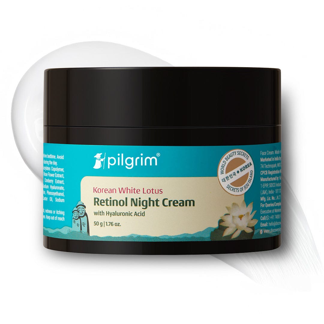 Pilgrim Retinol Night Cream with Vitamin C & Hyaluronic Acid, 50g - Buy from Indicrest