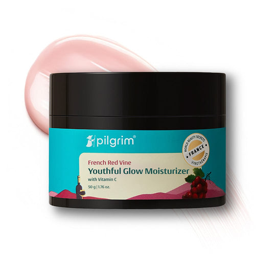Pilgrim Red Vine Youthful Glow Moisturizer with Vitamin C, 50g - Buy from Indicrest