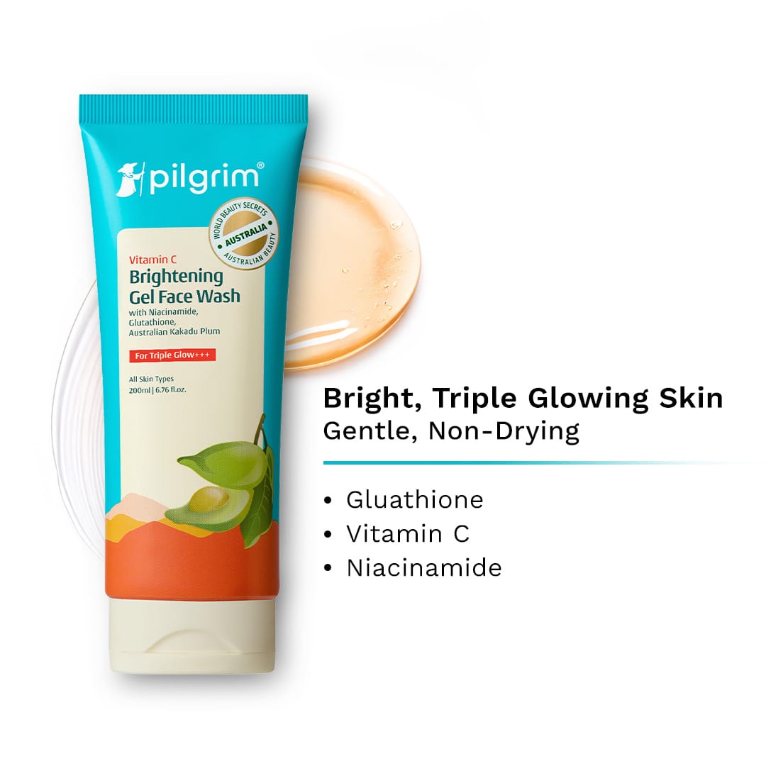 Pilgrim Vitamin C Brightening Gel Face Wash - Pack of 2, 100ml - Image 3 - Buy from Indicrest