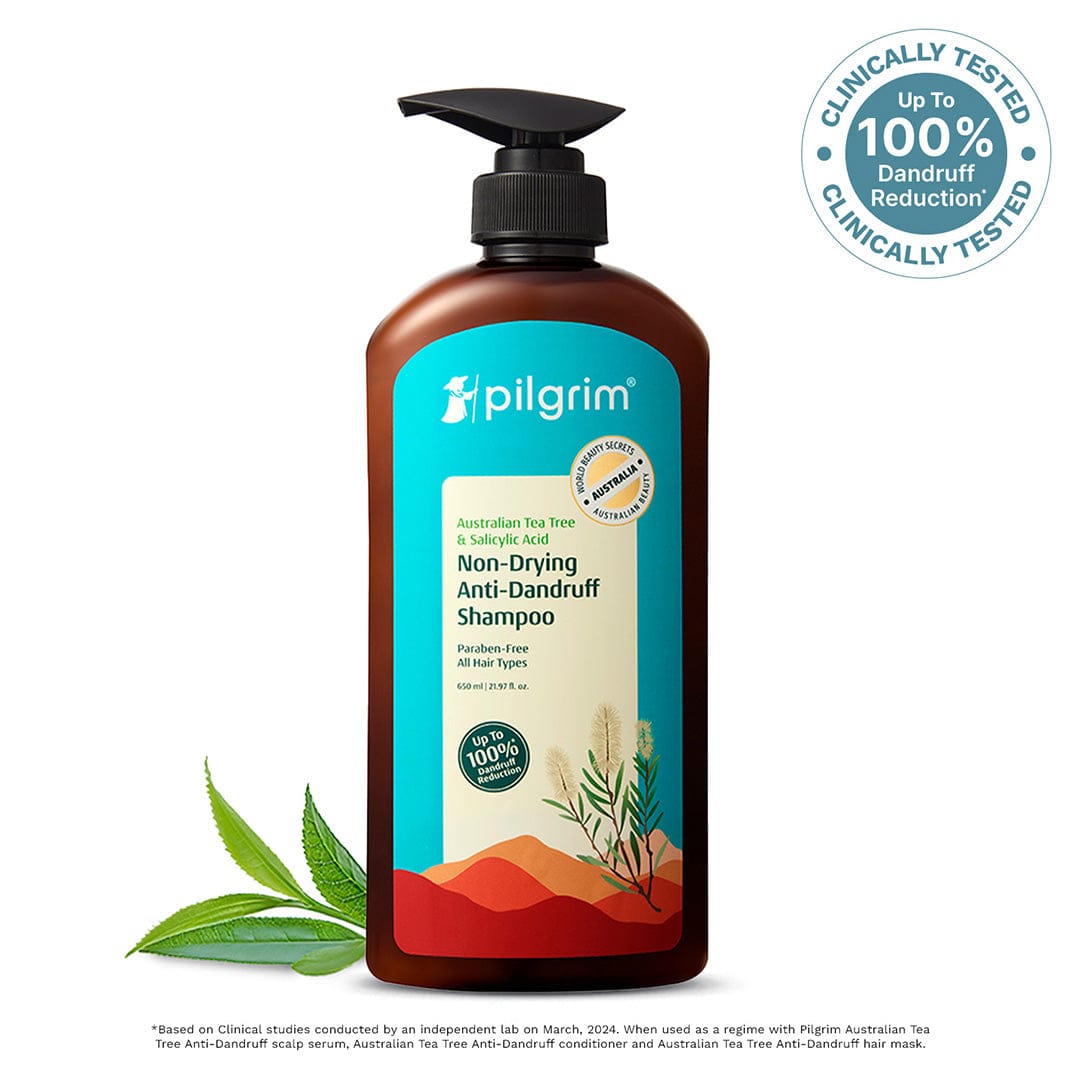 Pilgrim Australian Tea Tree Non-Drying Anti-Dandruff Shampoo, 200ml - Image 3 - Buy from Indicrest