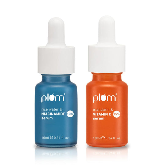 Plum Every Day Glow & Bright Serum Duo | With 10% Niacinamide Serum & 15% Vitamin C Serum | Fights Pigmentation & Blemishes Buy at Indicrest