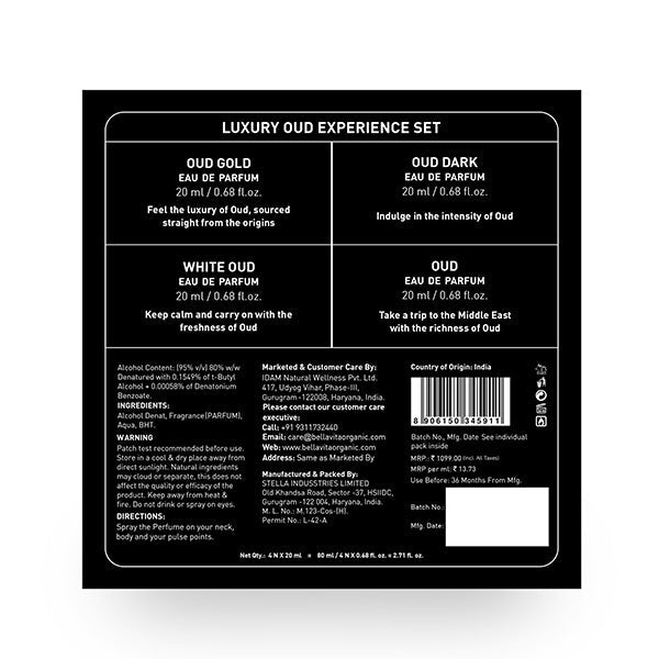 Luxury Oud Experience Perfume Set - 4 x 20ml - Image 10 - Indicrest