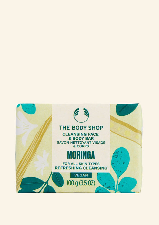 The Body Shop Moringa Cleansing Face & Body Bar, 100g Buy at Indicrest