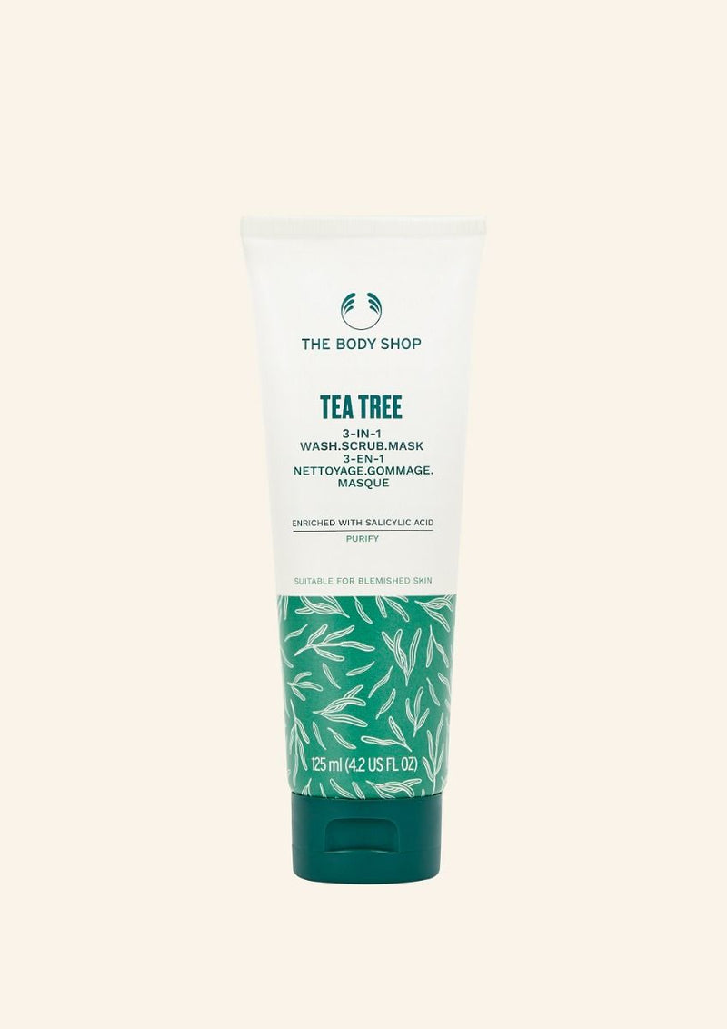 The Body Shop Tea Tree 3-In-1 Wash.Scrub.Mask, 125ml Buy at Indicrest