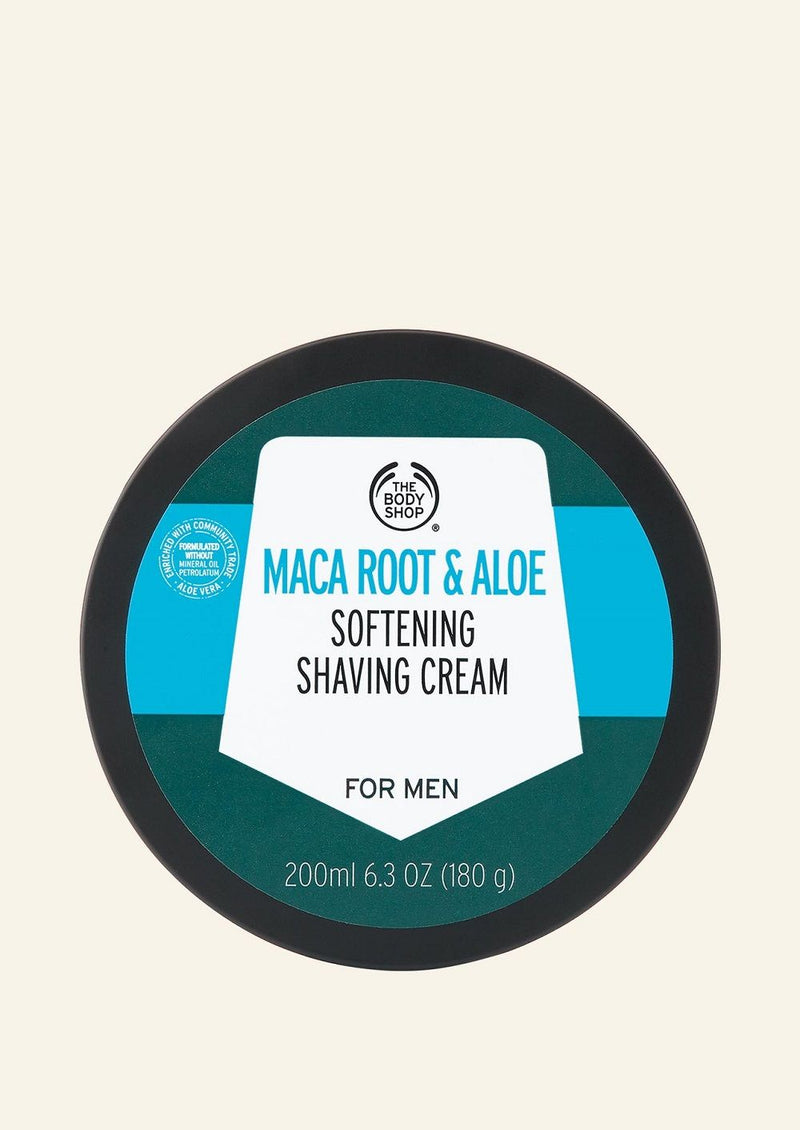 The Body Shop Maca Root & Aloe Softening Shaving Cream For Men, 200ml Buy at Indicrest