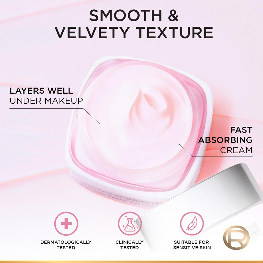 L'Oreal Paris Glycolic Bright Glowing Day Cream SPF 30, 15ml Buy at Indicrest Image 5