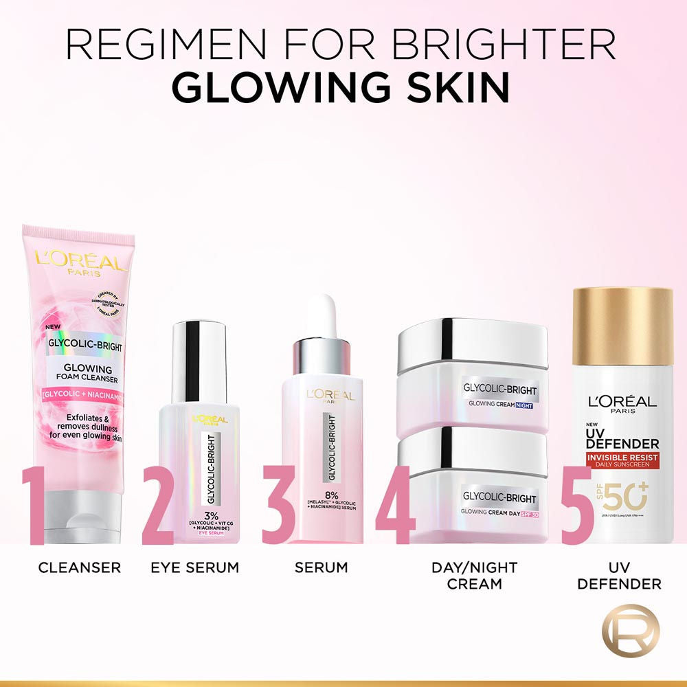 L'Oreal Paris Glycolic Bright Glowing Day Cream SPF 30, 15ml Buy at Indicrest Image 9
