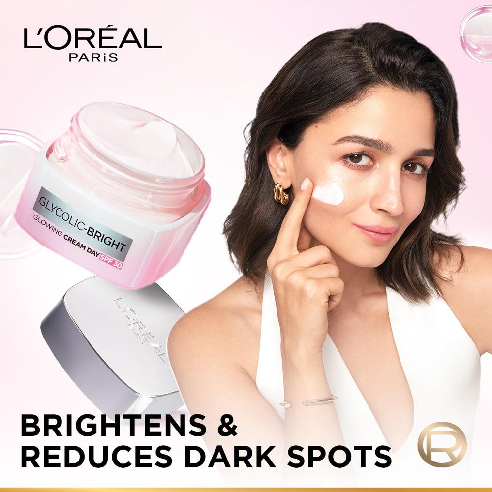 L'Oreal Paris Glycolic Bright Day Cream With SPF 30, 50ml Buy at Indicrest Image 2