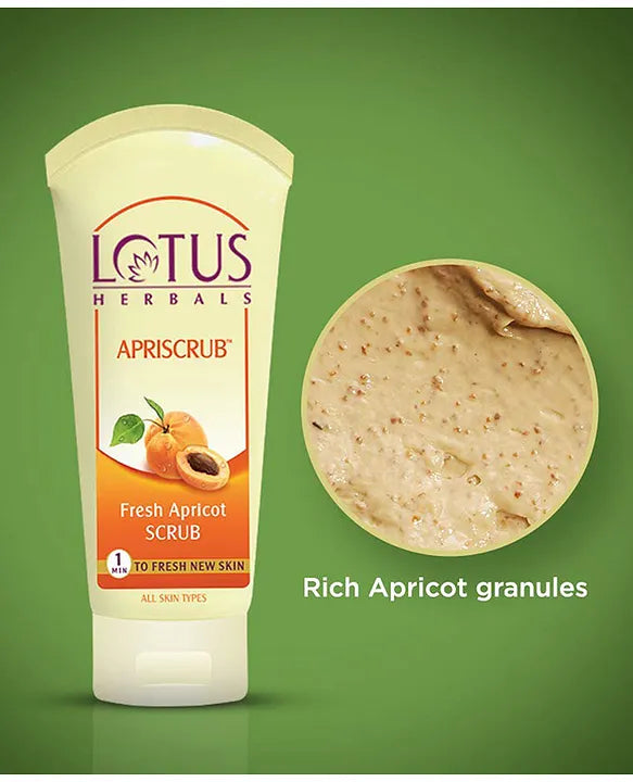Lotus Herbals Apriscrub Fresh Apricot Scrub, 100g
