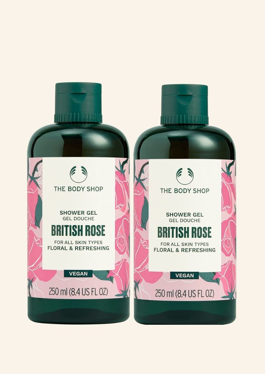 The Body Shop British Rose Shower Gel, 250ml x 2