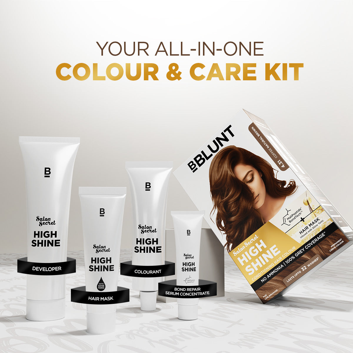 Bblunt High Shine Conditioning Hair Colour, Coffee Brown Shade 4.31 - Image 11 - Buy from Indicrest