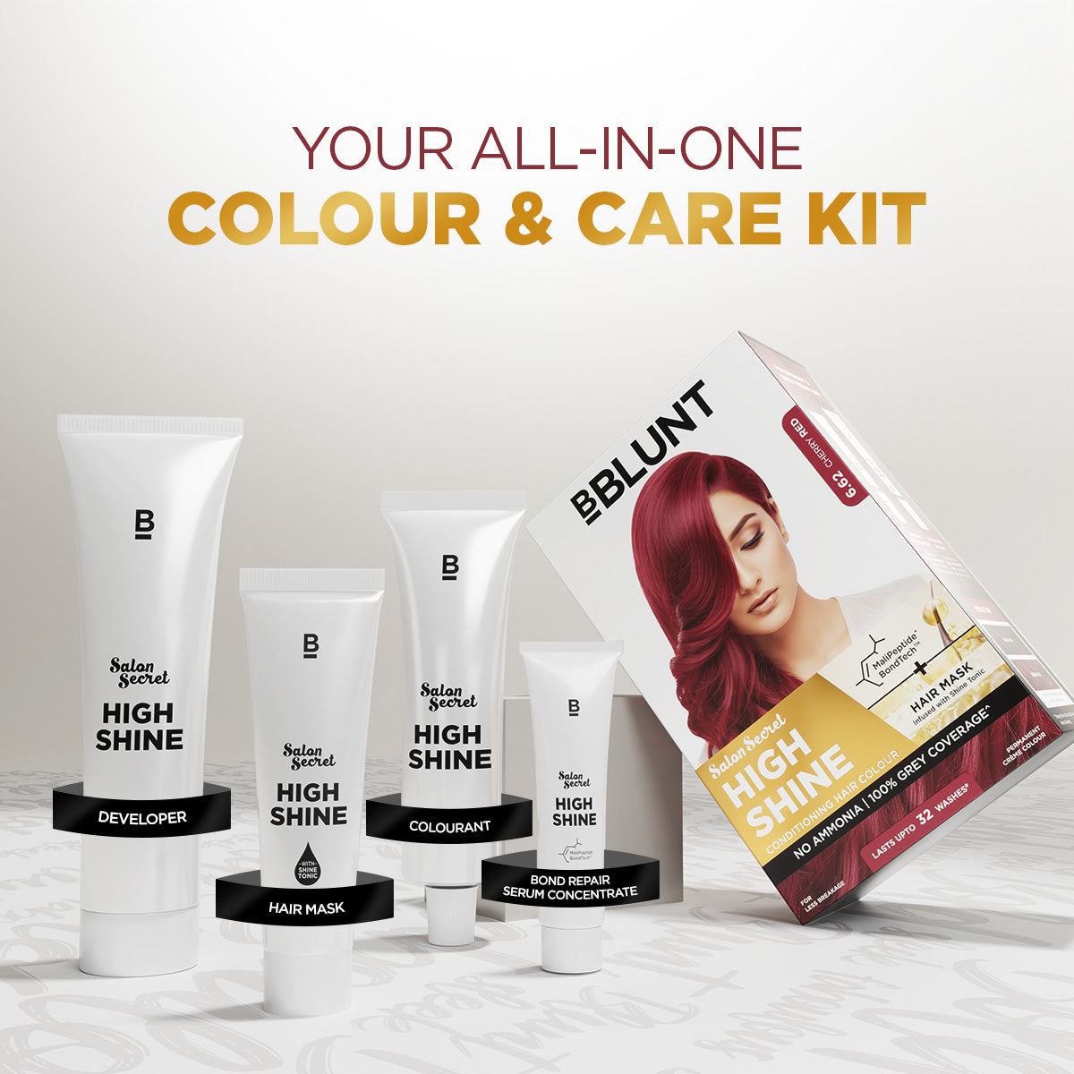 Bblunt High Shine Conditioning Hair Colour, Cherry Red Shade 6.62 - Image 11 - Buy from Indicrest