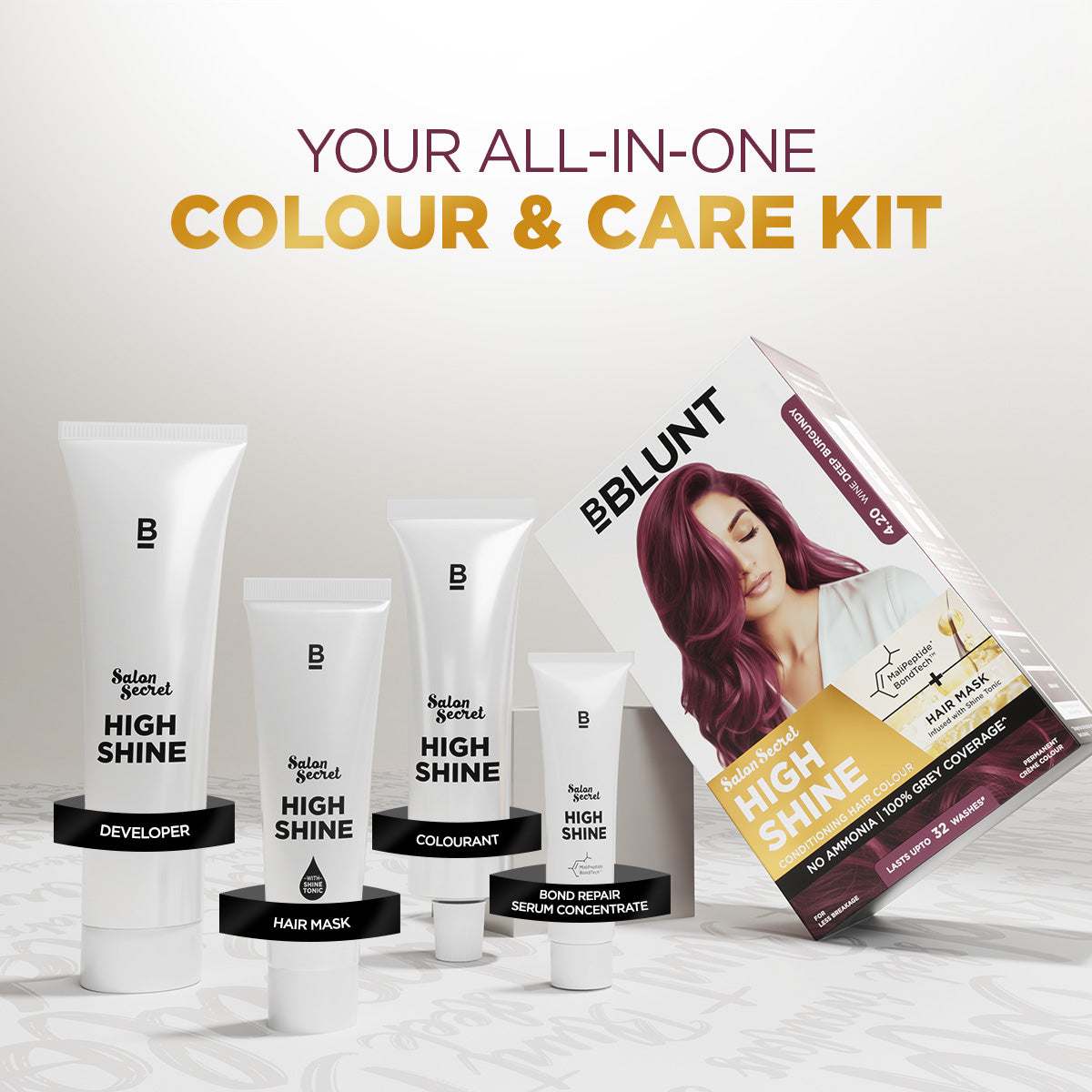 Bblunt High Shine Conditioning Hair Colour, Wine Burgundy Shade 4.20 - Image 11 - Buy from Indicrest