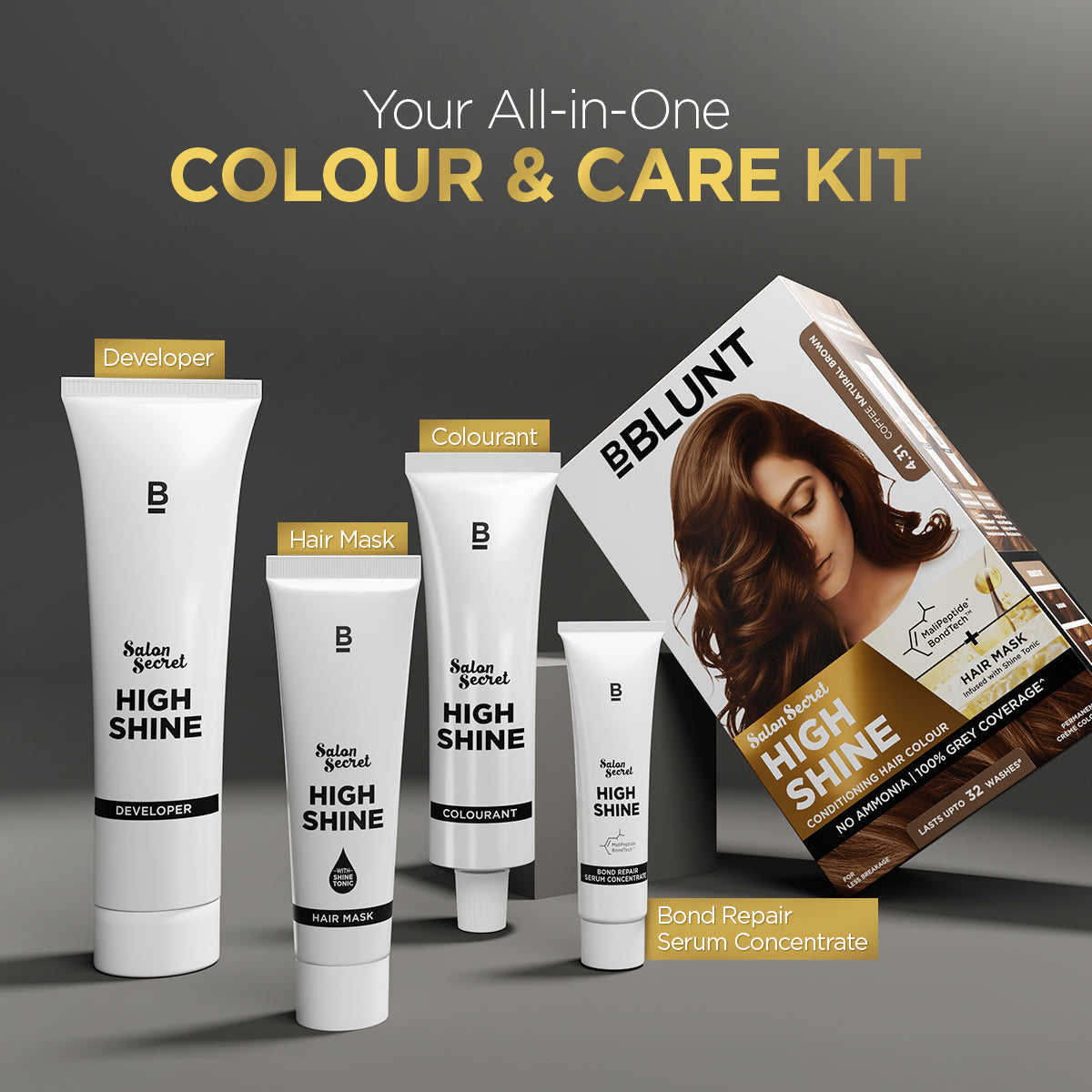 Bblunt Coffee Natural Brown Shade 4.31, High Shine Conditioning Hair Colour Pack of 2, Natural Black Shade 1 Pack of 2 - Image 10 - Buy from Indicrest