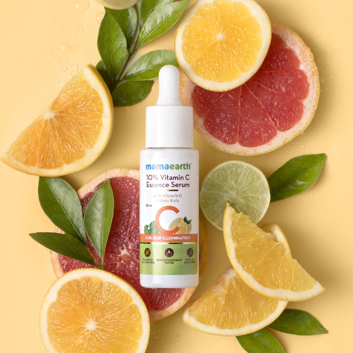 Mamaearth 10% Vitamin C Essence Serum with Vitamin C and Gotu Kola for Skin Illumination 30ml - Image 2 - Buy from Indicrest
