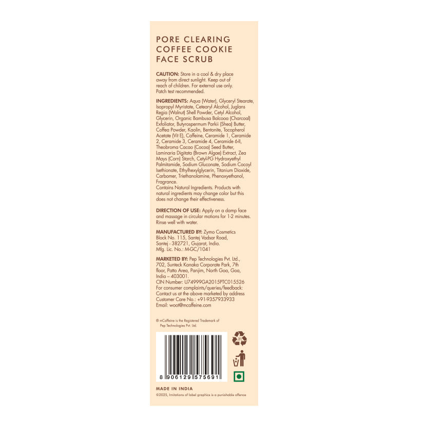 Mcaffeine Pore Clear Coffee Cookie Face Scrub, Pack of 2 X 100g - Image 10 - Buy from Indicrest