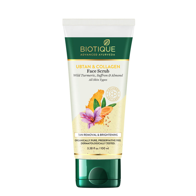 Biotique Ubtan & Collagen Face Scrub, 100g - Buy from Indicrest